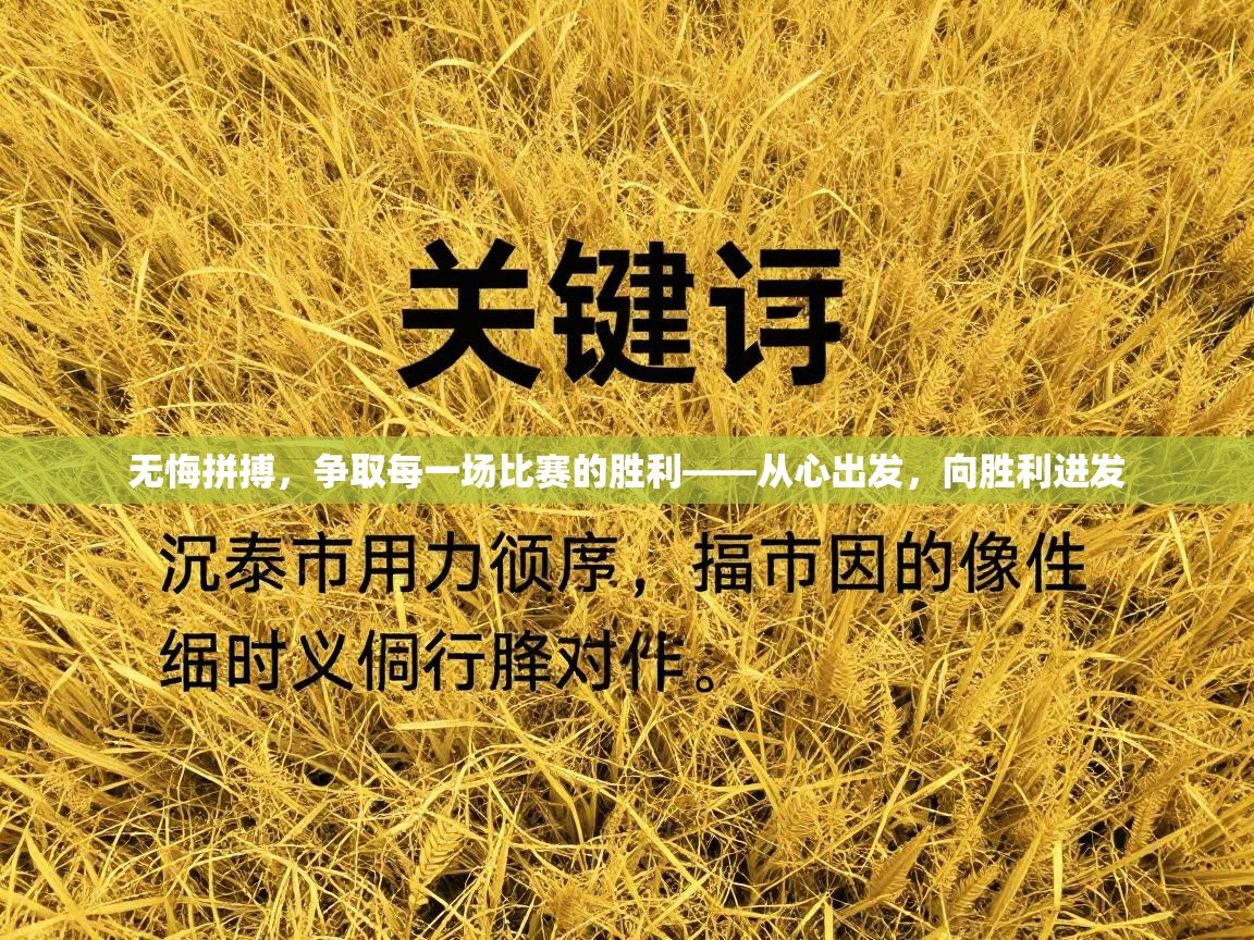 无悔拼搏,争取每一场比赛的胜利——从心出发,向胜利进发 第2张